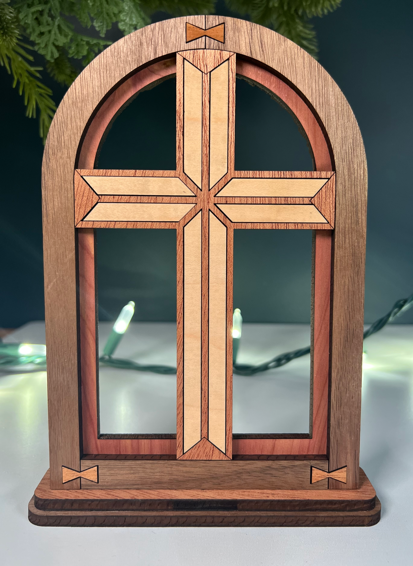 Christmas Arch Cross shelf sitter