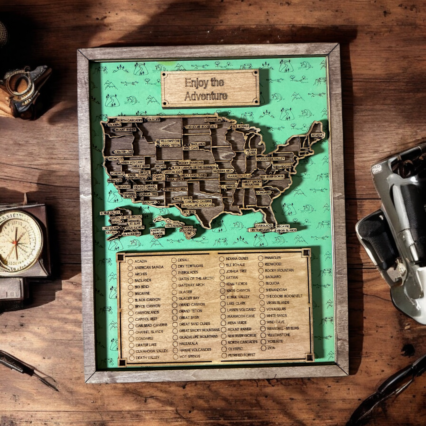 US National park tracker