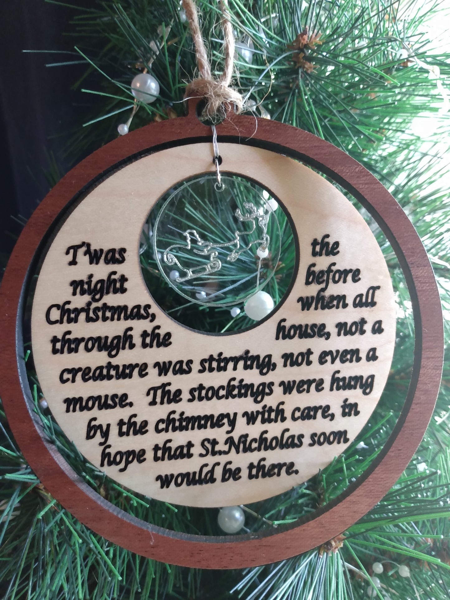 Twas the night before Christmas ornament