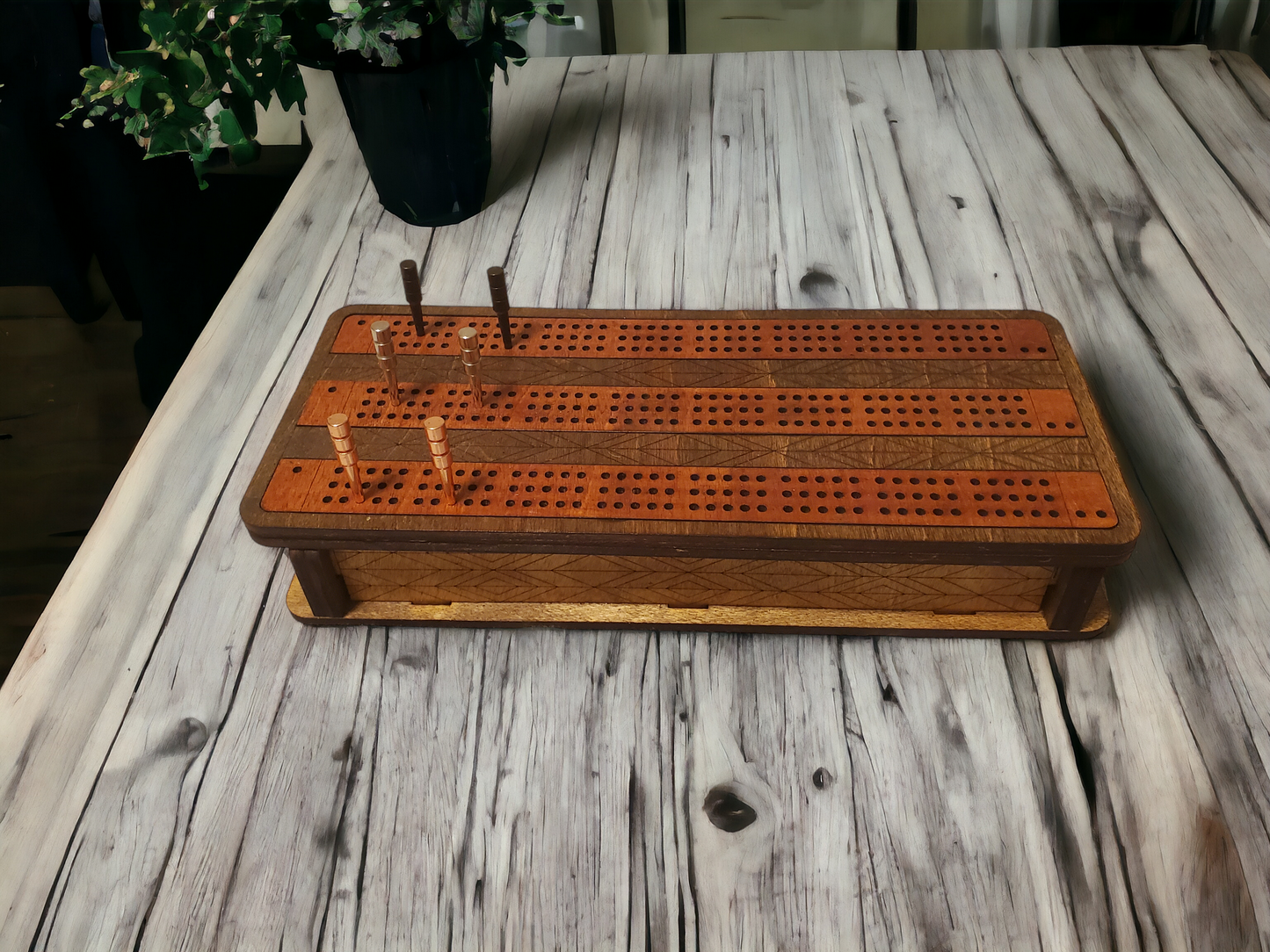 Heirloom wooden Cribbage game