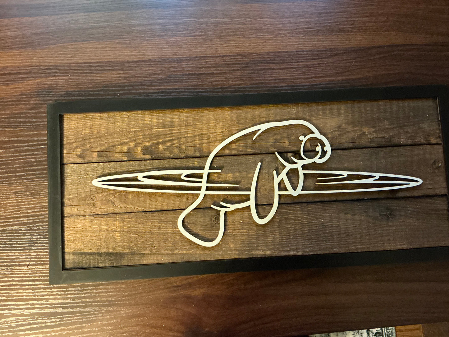 Under the sea line art - manatee
