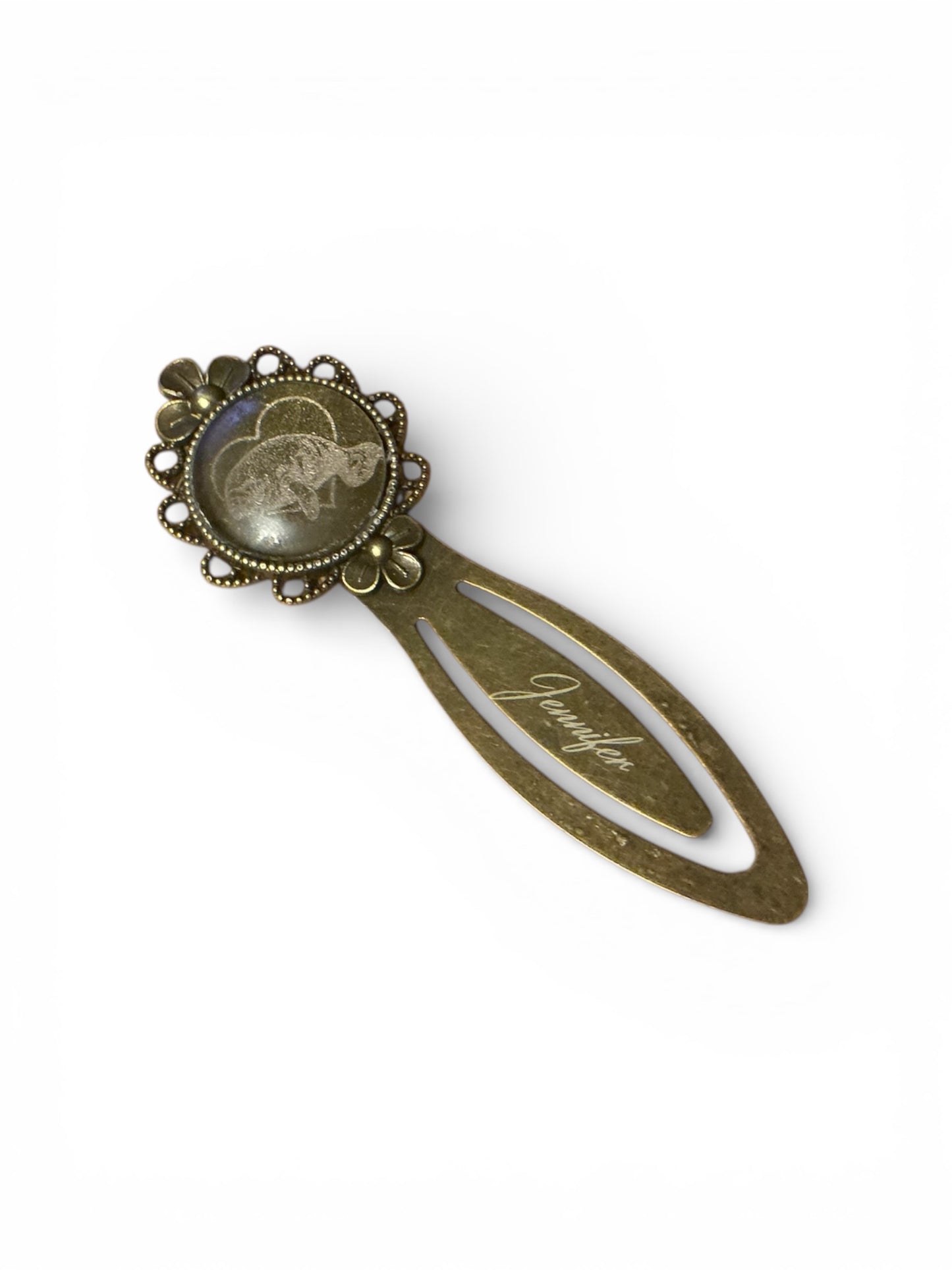 Personalized metal bookmark