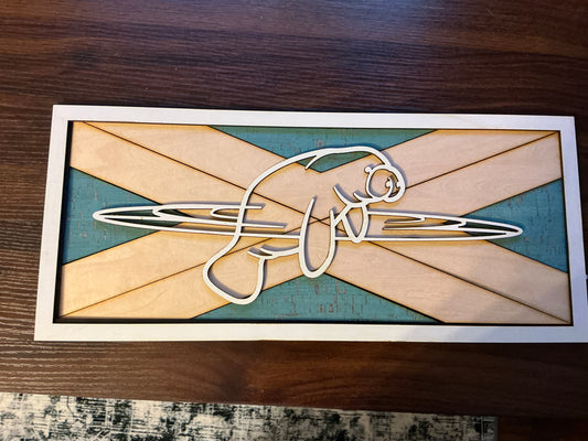 Under the sea line art - manatee
