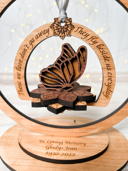 Butterfly Memorial ornament on stand