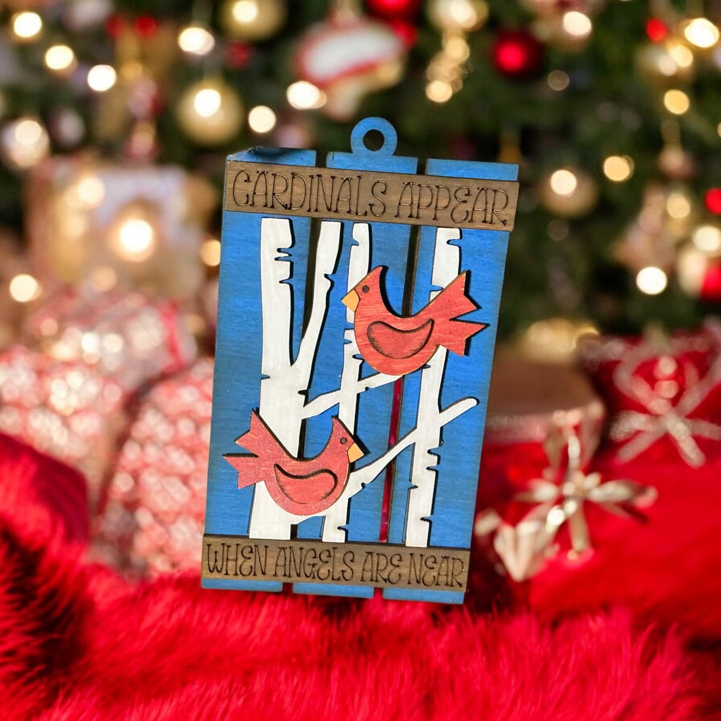 Pallet style gift card ornaments