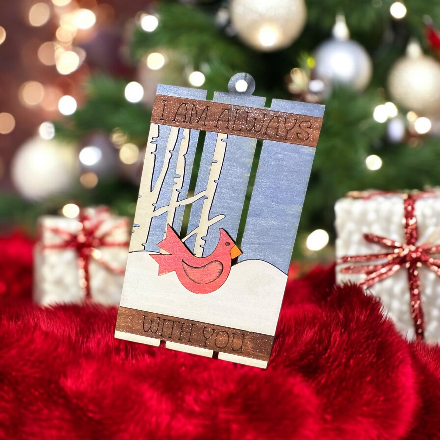 Pallet style gift card ornaments