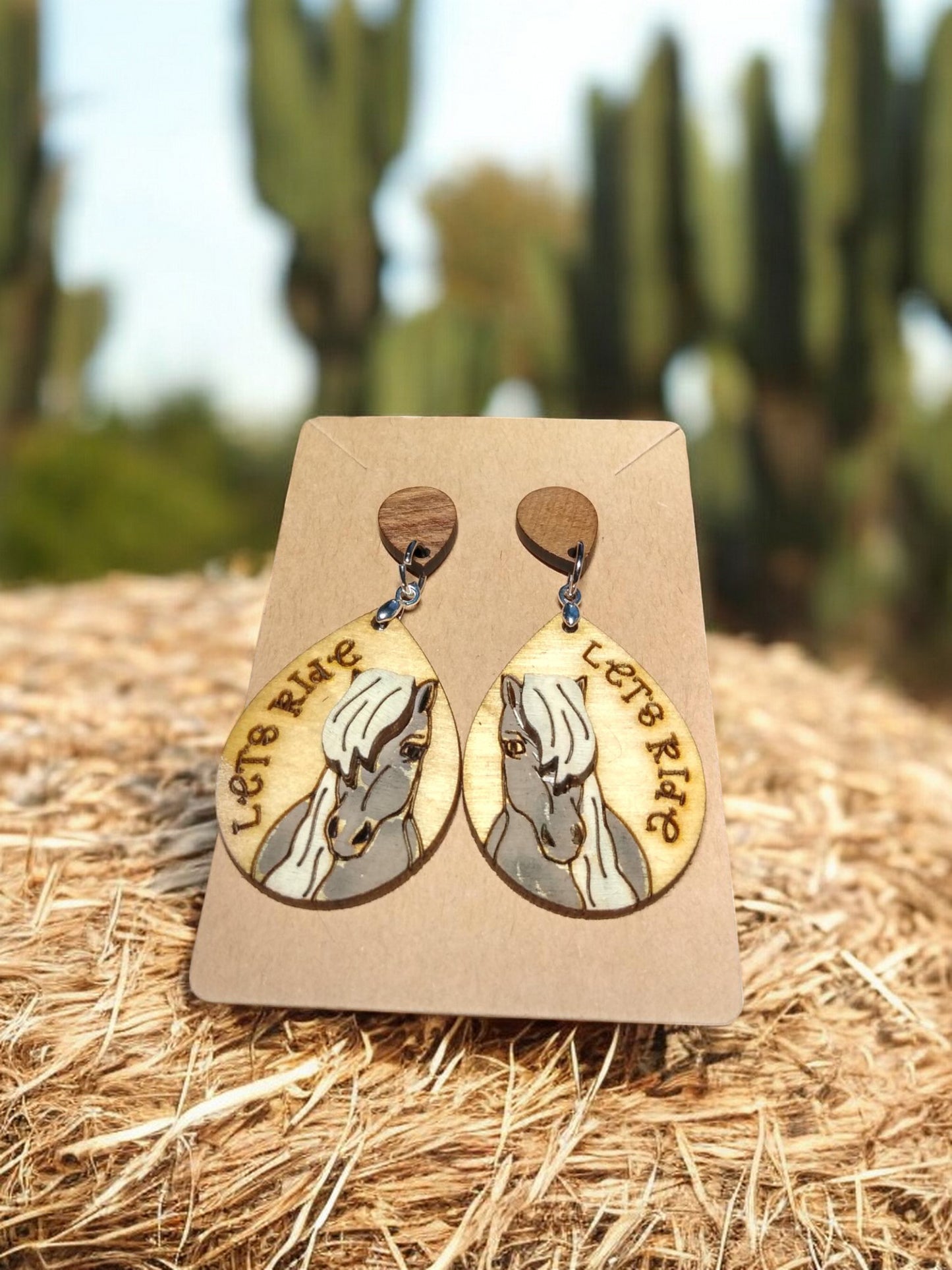 Horse dangle earrings