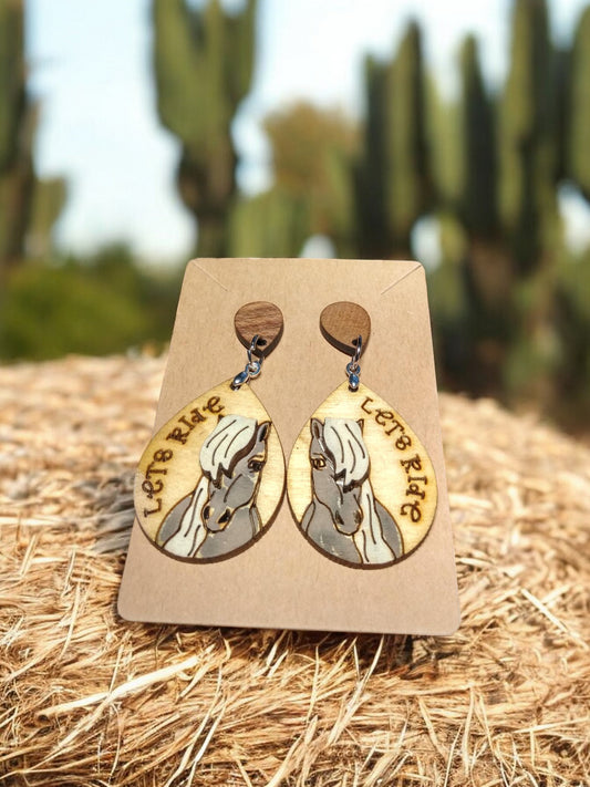 Horse dangle earrings